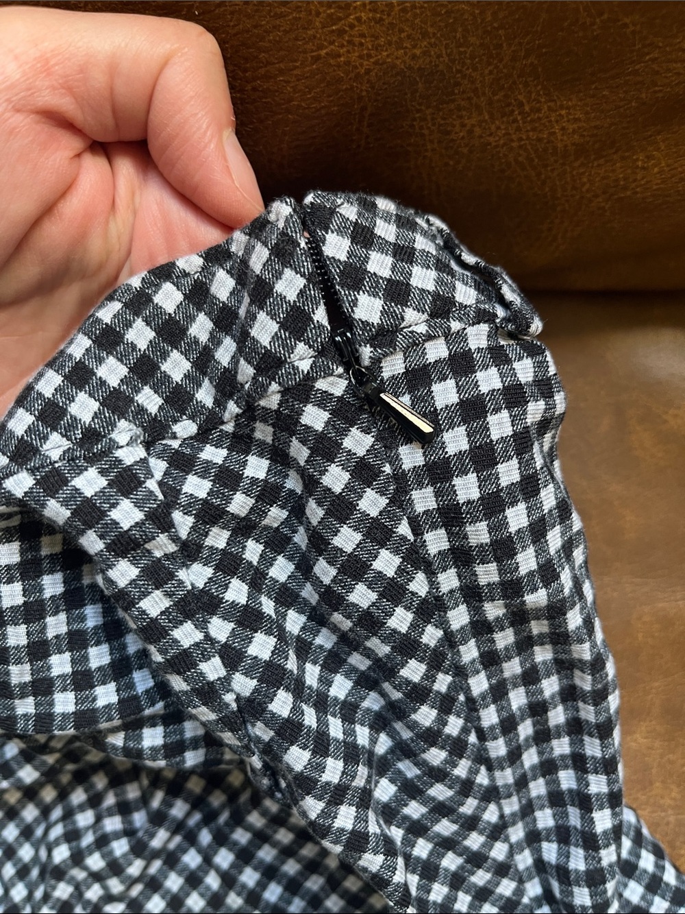 Talula Black and White Gingham Skater Skirt - Picture 4 of 7